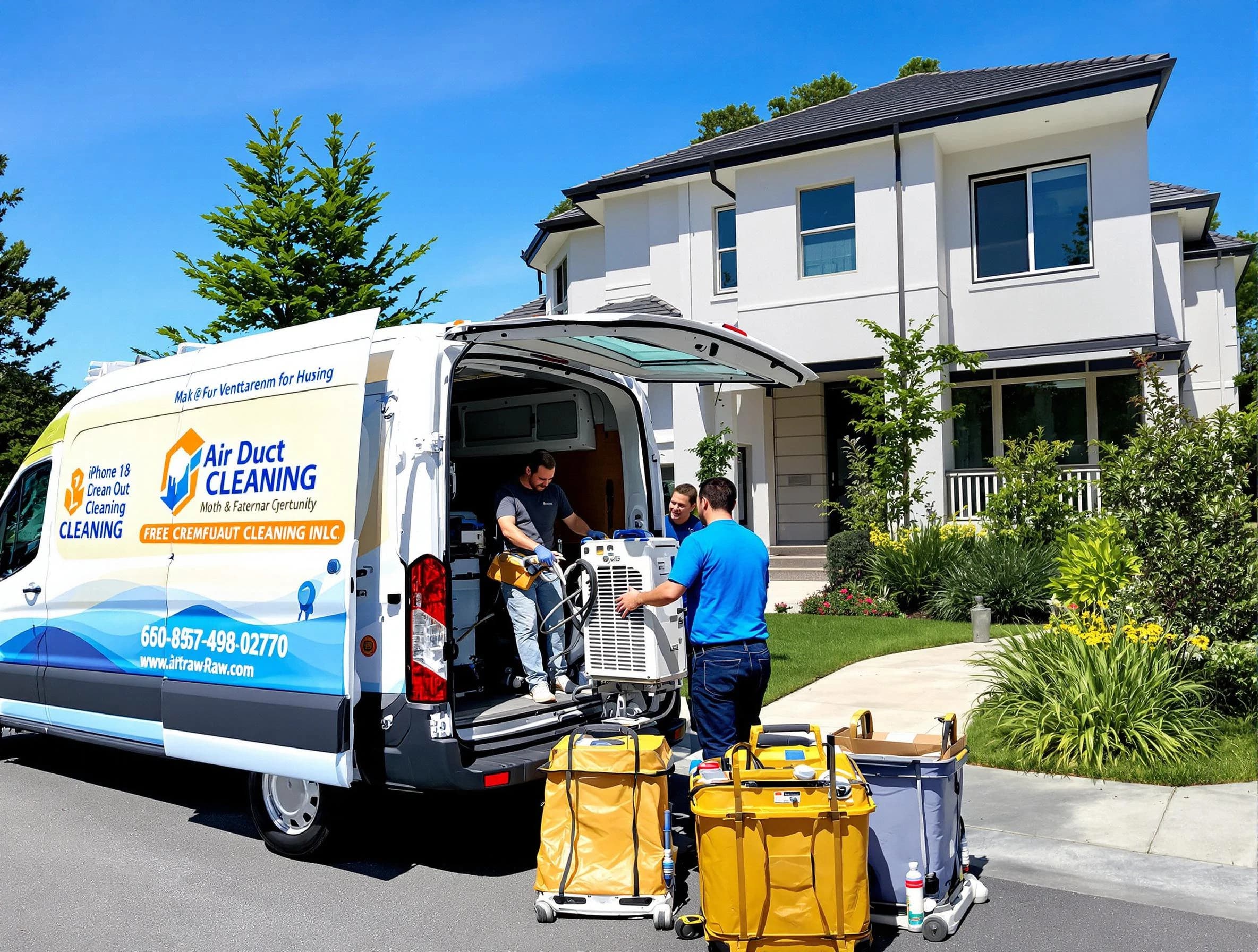 Portland Air Duct Cleaning technician performing professional air duct cleaning in Portland