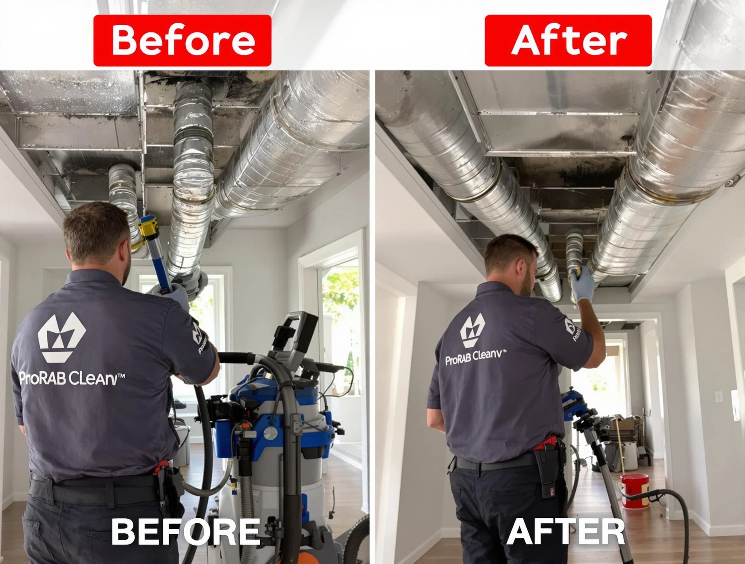 Portland Air Duct Cleaning expert performing thorough residential duct cleaning in a Portland home
