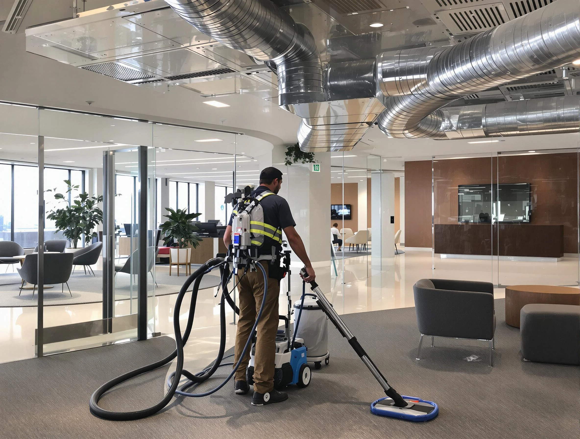 Commercial duct cleaning service by Portland Air Duct Cleaning in Portland